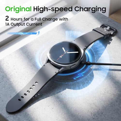 Magnetic Charging Cable for Samsung Galaxy Watch 9/8/7/6/5/4, 1.5M Black