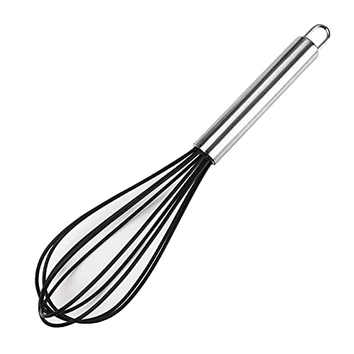 Mini Silicone Kitchen Utensils Set 6-Piece Black, Space-Saving Cooking Tools, Kid-Safe Cookware, Travel, Small Kitchen Utensil Set for Camping & RV