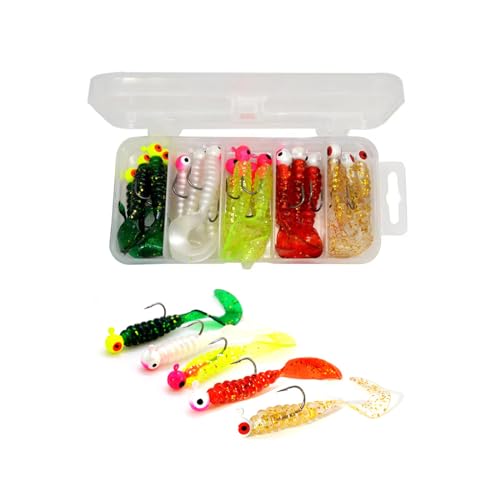 Floating Carp Fishing Baits with Scent - Multi 20PCS Curly Tail Soft Plastic Lures