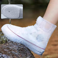 Rain Boot Covers Waterproof Silicone Overshoes for Men Women XL White