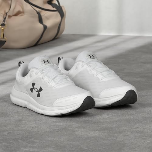 Men's Running Shoes - Under Armour Charged Assert 10 White/Black/Black 11