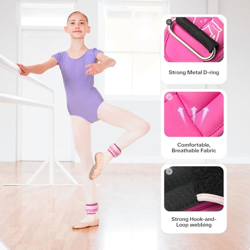 Pink Ankle Weights 0.5 lb Pair - Ergonomic Fitness Leg & Wrist Weights