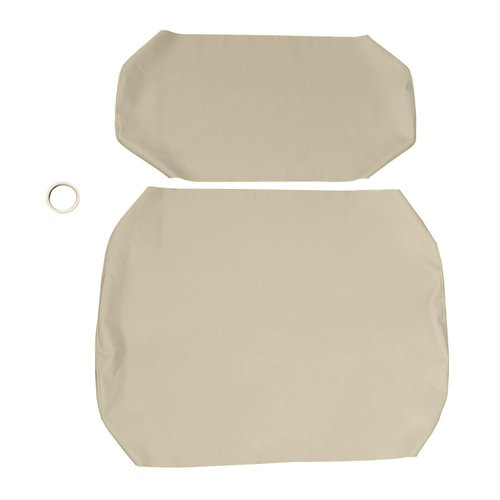 BuliBoao Golf Cart Front Seat Cover Staple On for E-Z-Go Workhorse, Microfiber Leather, Tan