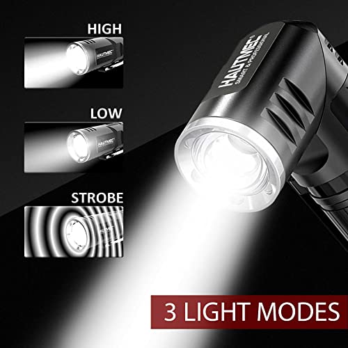 Rechargeable LED Flashlight with Swivel Head - 500 Lumens, Waterproof, Magnetic Base, 3 Modes, Handheld Mini Camping Light