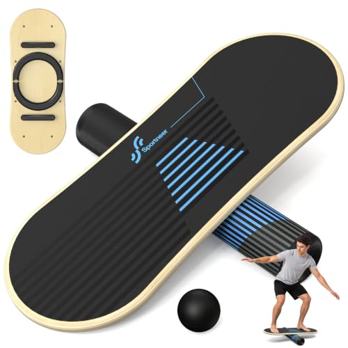 Sportneer Balance Board for Balance Training - Blue, 7 Modes & Roller