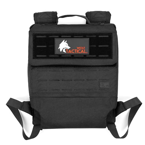 WOLF TACTICAL Men's Weighted Backpack Black for Rucking & Training