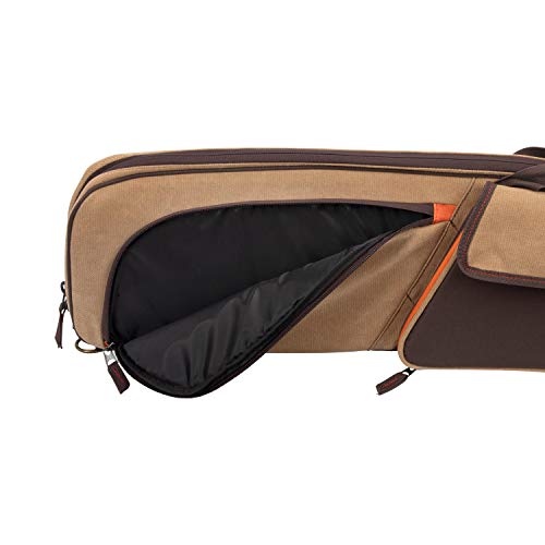 Allen Company Humbolt 52-Inch Shotgun Case – Cotton Canvas Gun Case with Quilted Interior, Padded Wrap Handle, Shell Loops & Storage Pockets – Tan/Brown