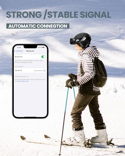 OutdoorMaster Kelvin II Ski Helmet with Bluetooth Headset - Matte Black, Large (58-62cm)