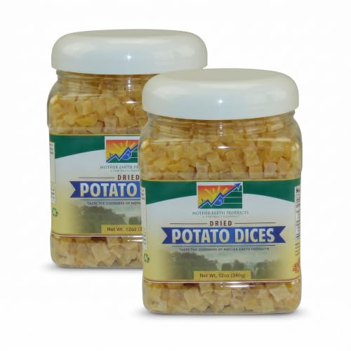Dried Potato Dices in Quart Jar - 2 Pack, 1 Pound Each, Non-GMO & Gluten-Free