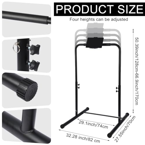Leinuosen 50-67 Inch Walking Pad Handle Bar with Phone Holder - Adjustable Fitness Accessory