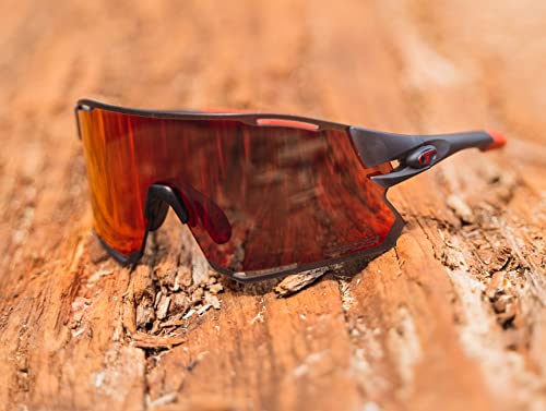 Tifosi Rail Race Rimless Cycling & Baseball Shield Satin Vapor (Clarion Red/Clear)