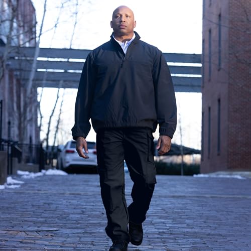 Men's Lightweight Tactical Pants 48W x 37L Black - Ripstop Workwear