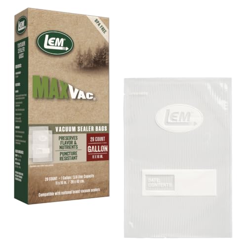 Gallon Vacuum Sealer Bags 11x16 Inches - 100 Count, Reusable Food Storage