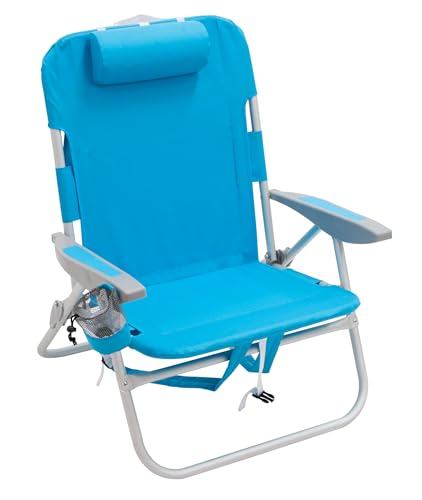 Turquoise 4-Position Big Boy Wide Backpack Beach Chair - Rio Brands