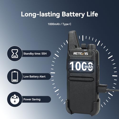 Retevis RT22 Business Walkie Talkies with USB Charger, 10 Pack Portable Two-Way Radios