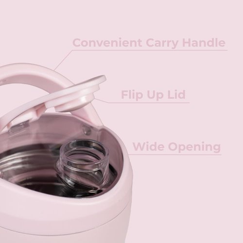 HydroJug 24 oz Stainless Steel Shaker - Insulated, Leakproof & BPA-Free - Silent Mixing Grate, Pink Sand