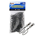 10 Pack Stainless Steel Ball Bearing Snap Swivels for Fishing - #9 450 lb Test