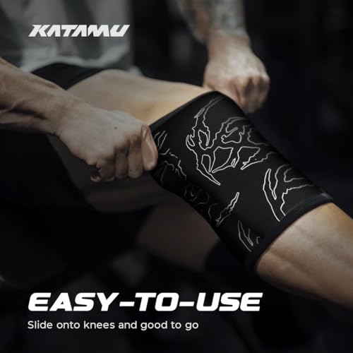 Katamu Premium Gothic 7mm Neoprene Knee Sleeves Large - Support & Compression