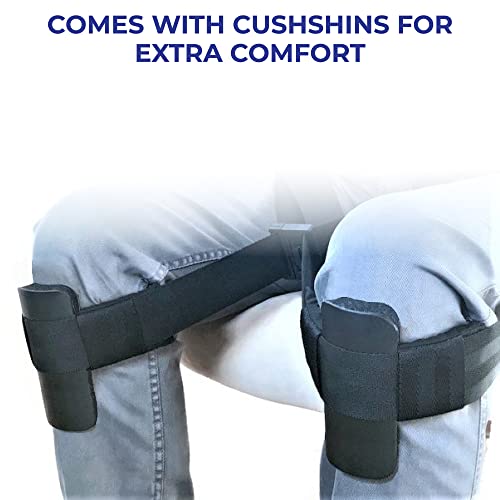 Nada-Chair Back-Up Support & Posture Corrector with CushShins - Black, Converts to Pouch Bag