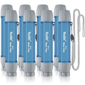 Emergency Water Filter Straw 8 Pack - Blue - Portable Survival & Camping Gear