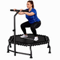 ANCHEER 50-Inch Black Rebounder Trampoline for Adults with Handle Bar, Indoor, 550 lb Capacity