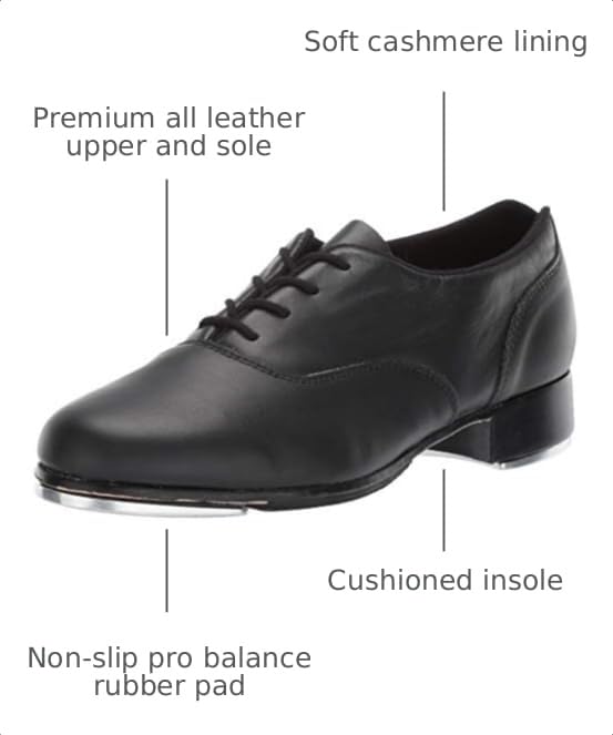 Bloch Women's Respect Tap Shoe Black 7 - Leather Oxford Dance Shoe