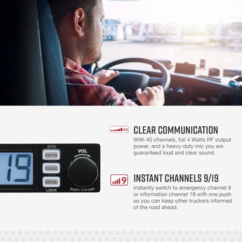 Cobra 19 MINI AM/FM CB Radio - Compact Dual-Mode 40 Channel Handheld