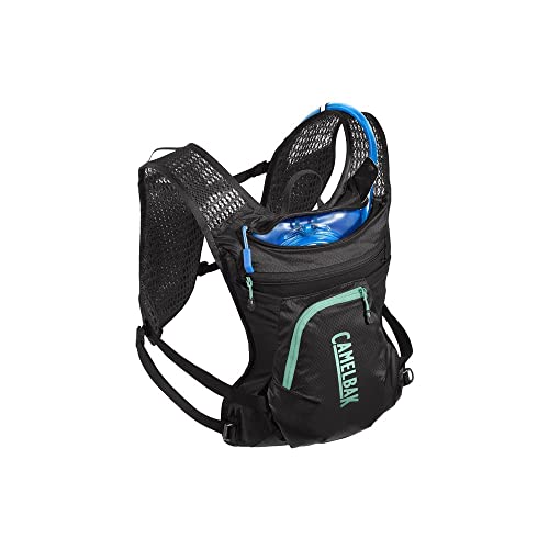 Women’s Chase Bike Hydration Vest - Black Mint, 50oz Reservoir, Lightweight