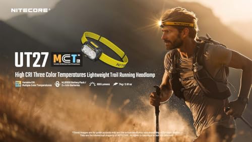 Nitecore UT27 MCT Pro 800 Lumen Headlamp with Red Light & Dual Power - Black