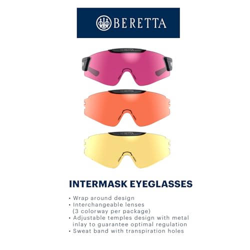 Beretta Intermask Shooting Protective Eyeglasses - Yellow, Magenta & Orange Variants