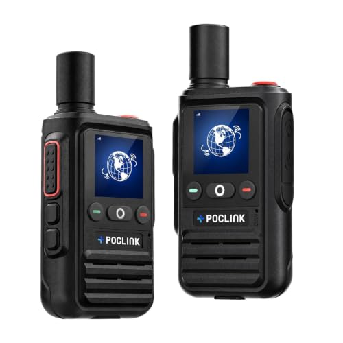2-Pack Long Range 4G LTE Walkie Talkies with Free SIM for Global Use