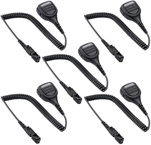Commountain Speaker Microphone for Motorola Radio R5, XPR 3300/3500, 5 Pack