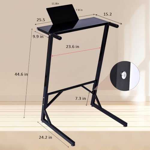 Black Walking Pad Handle Bar for 23.6-Inch Wide Treadmills, Safety & Support