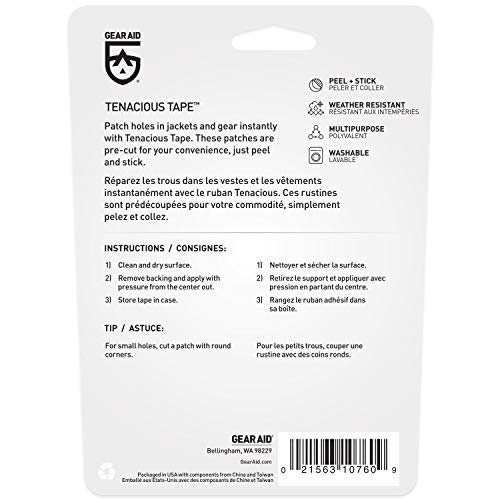 Mini Waterproof Patches Pack 2 - Clear Peel-and-Stick Repair Kit for Outdoor Gear