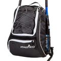 Black Athletico Baseball Bag Backpack for Youth & Adults with Shoe Compartment