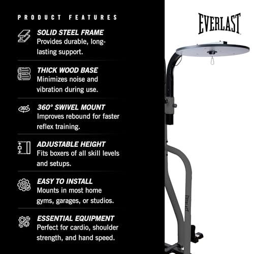 Everlast Adjustable Speed Bag Platform - Heavy-Duty Boxing Training Equipment