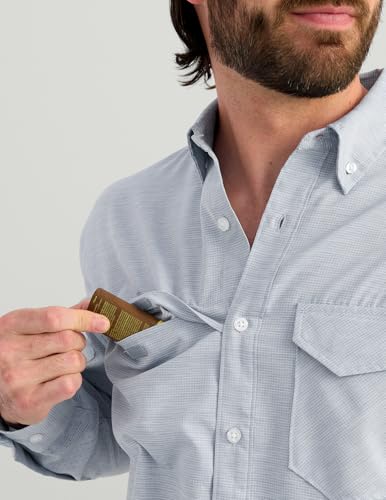 Men's Tide Point Long Sleeve Button-Down Shirt - Large / Quiet Harbor Heather