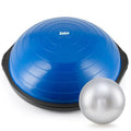 Blue 25-Inch Inflatable Balance Ball with Wobble Board, Resistance Bands & Pump