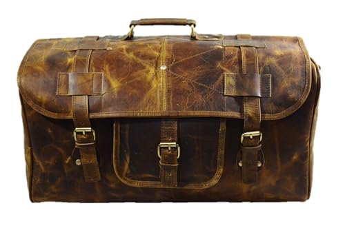 Urban Dezire Leather Travel Duffel Bag 20-inch Gym & Weekend Bag