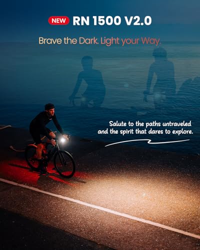 1500 Lumen Bike Front Light with USB-C Rechargeable Waterproof Cycling Light