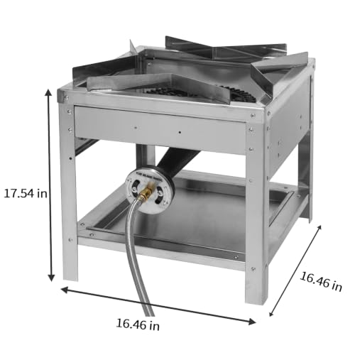HUOYANSHE Stainless Steel Portable Propane Stove - 200,000 BTU Outdoor Gas Cooker with Regulator
