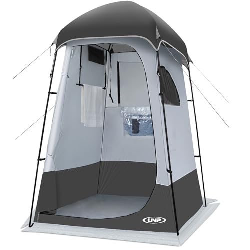 Outdoor Privacy Shower Tent with Removable Rainfly - Black, 1 Room