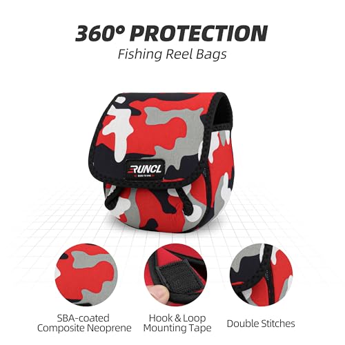 RUNCL Camouflage Spinning Reel Bag – Protective Storage for Baitcasting & Spinning Reels