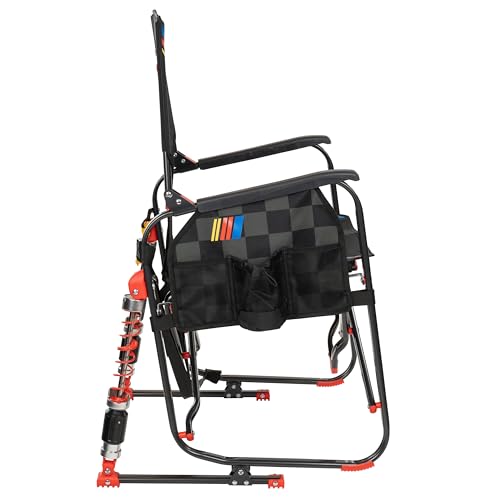 Portable Camping Rocking Chair with Drink Holder & Adjustable Tension