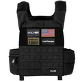 Black Polyfit Fortify Weighted Vest for Men & Women - Adjustable Workout Vest