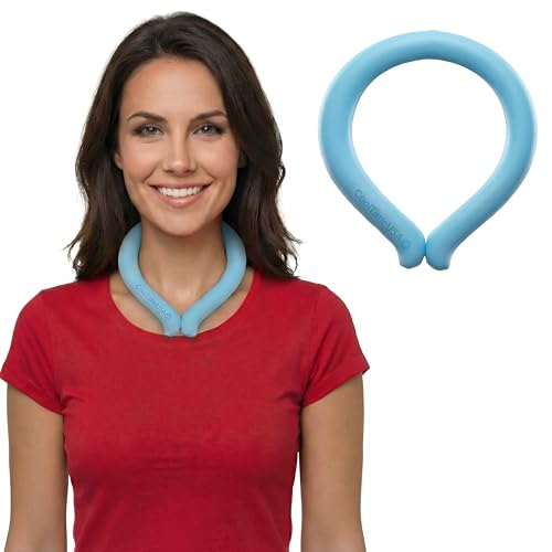 Neck Cooling Tubes Set of 3 - Blue Ice Wraps for Instant Relief, Reusable