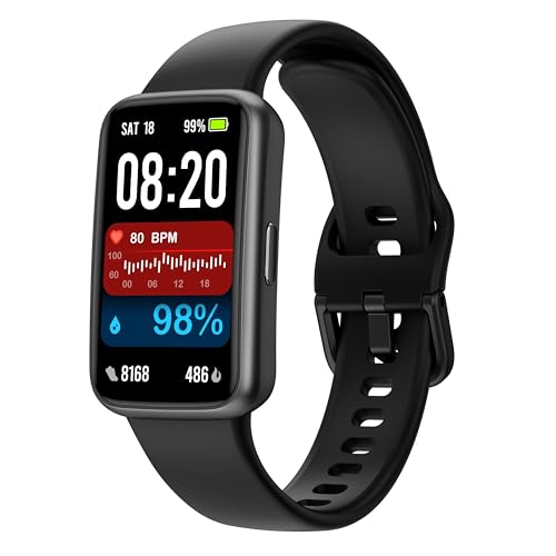 Enfit Fitness Tracker Smart Watch Black 1.47" Color Screen 100+ Sports Modes
