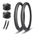 2-Pack Cruiser Bike Tires 26 Inch Folding with Pair Tubes & Levers - Black 2 Tires 2 Tubes