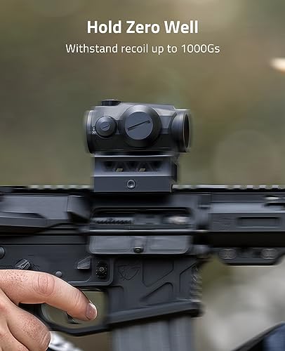 CVLIFE - 1x20mm 2 MOA Motion-Activated Scope with Co-Witness Riser - Red