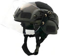 LEJUNJIE BK Tactical MICH 2000 Fast Helmet with Clear Riot Visor Face Shield - Airsoft & Paintball